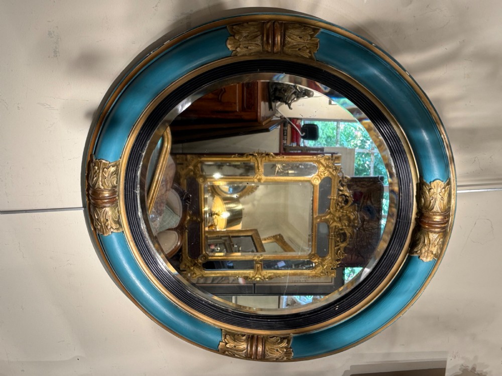 Regency round mirror, later painted View II