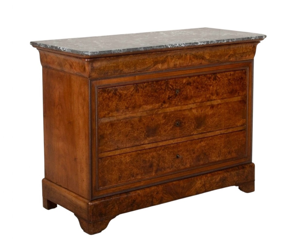 19th Century Louis Philippe French Walnut Commode 