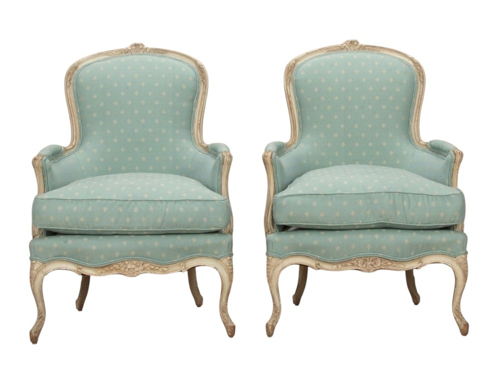 Pair Of 19th Century French Louis XV Style Armchairs 