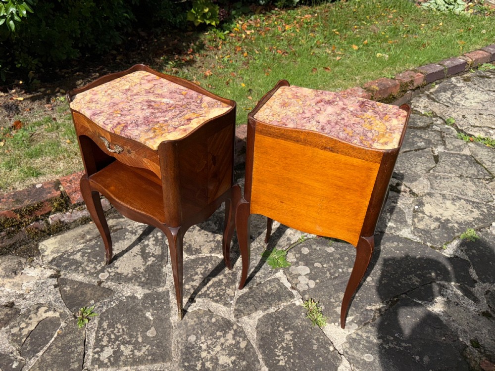 Pair of marquetry bedside tables  View VII
