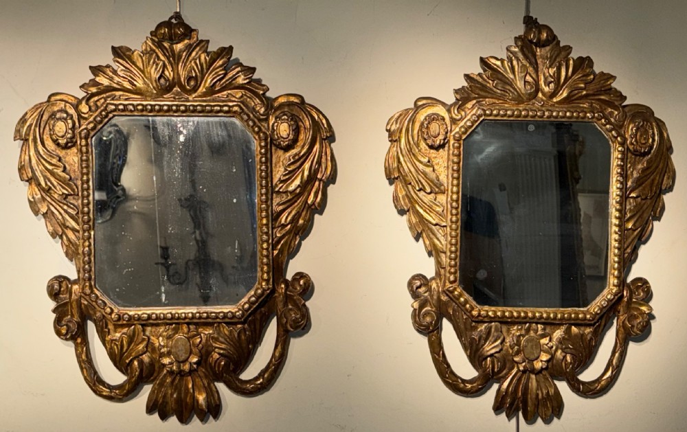 Pair of Italian gilt mirrors View V