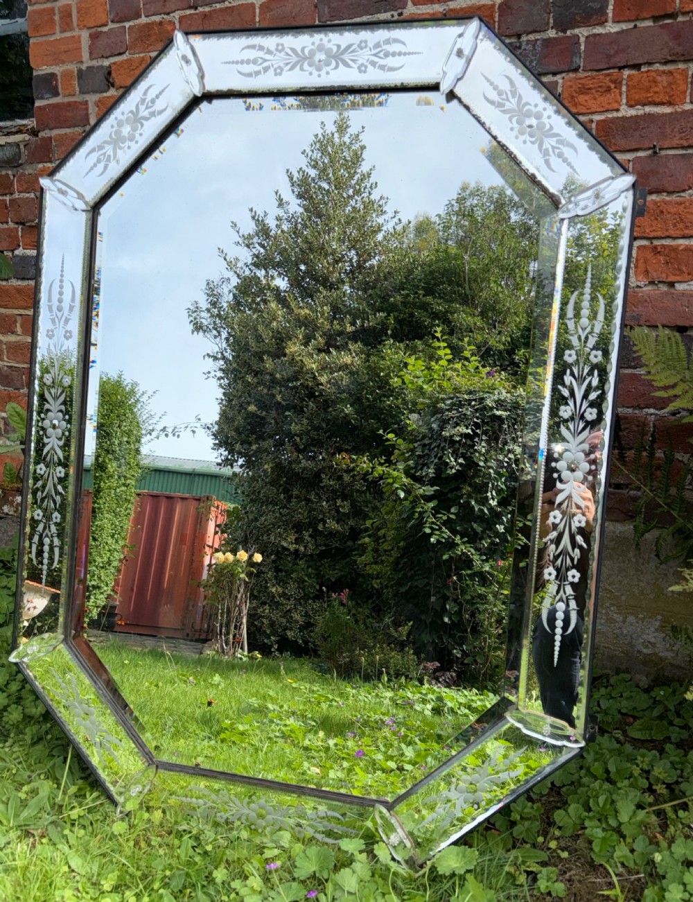 Large cut glass  Venetian mirror  View V