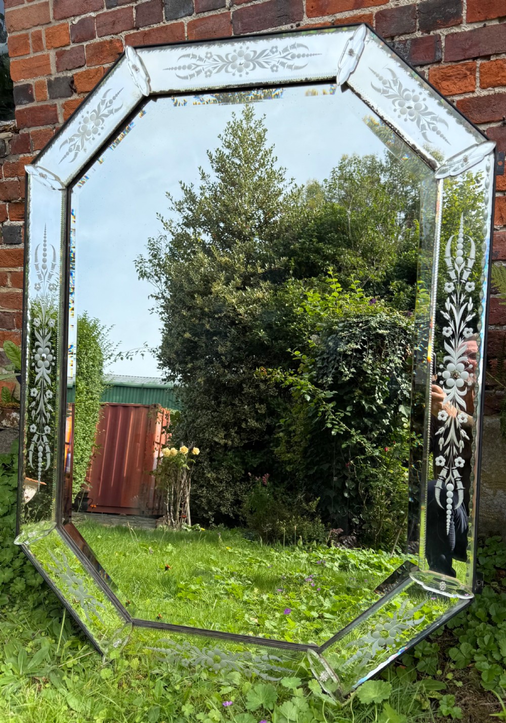 Large cut glass  Venetian mirror  View VI