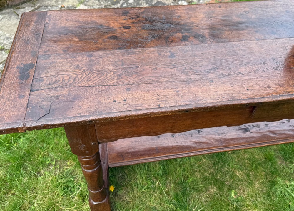 18th Century server or serving table in oak View II