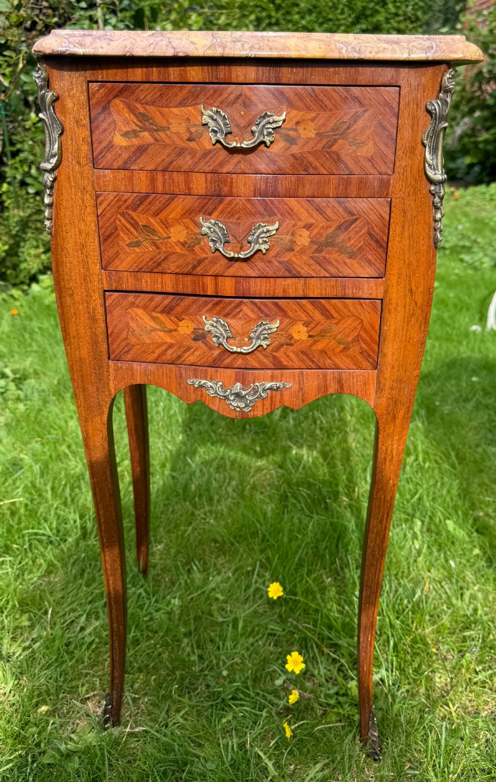 Pair of marquetry bedside tables View III