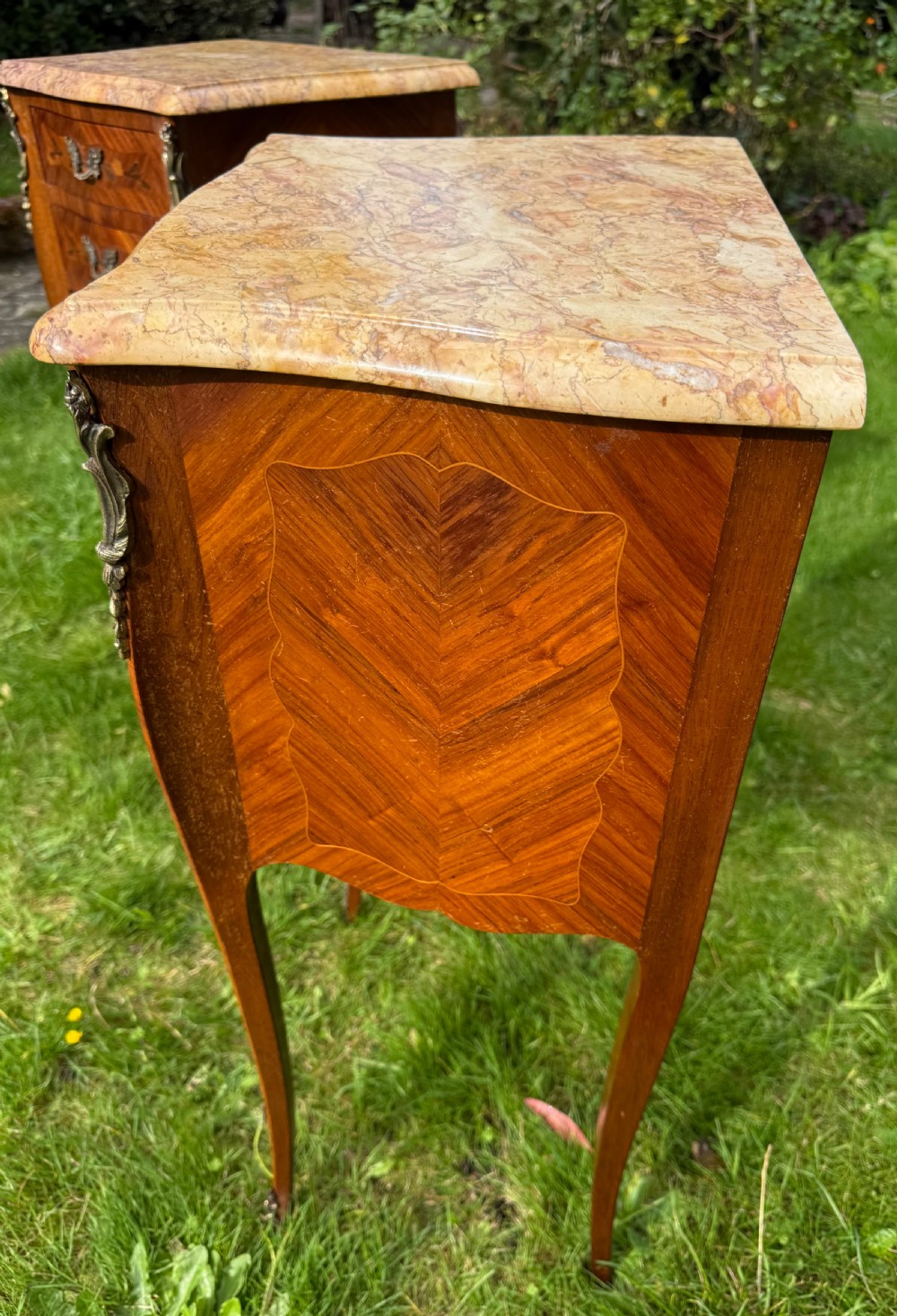 Pair of marquetry bedside tables View VII