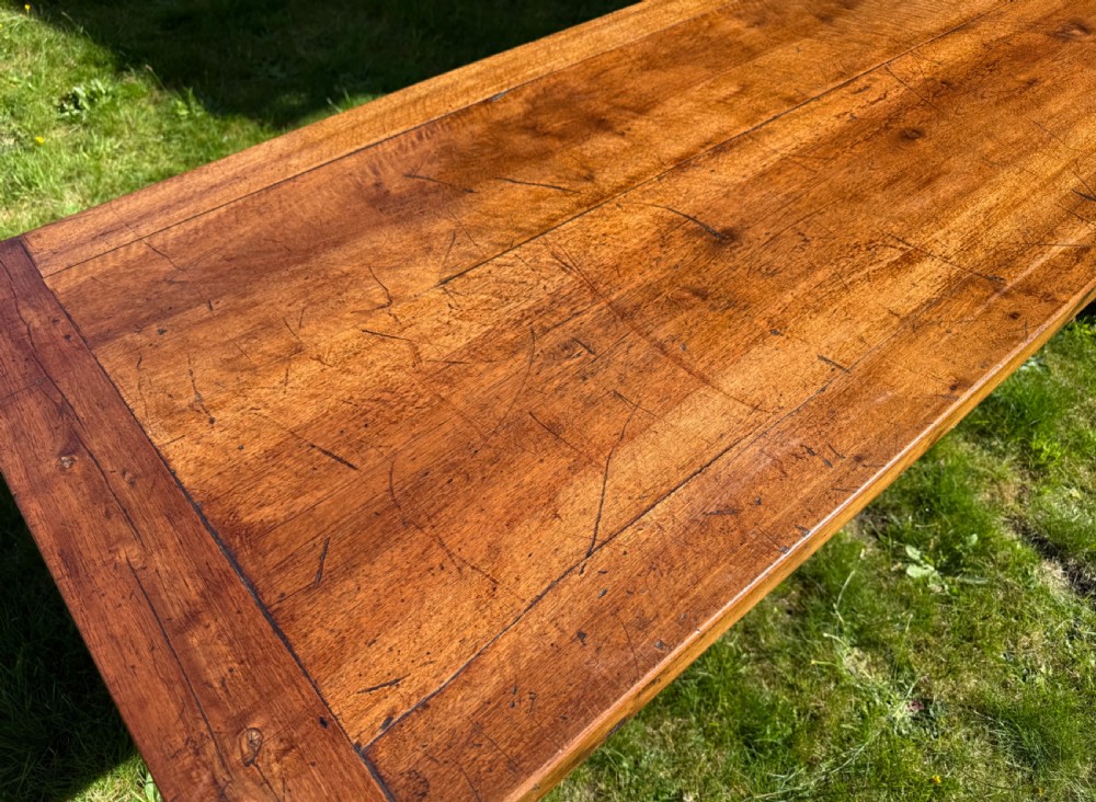 Very Large 19th Century Walnut farmhouse table View II