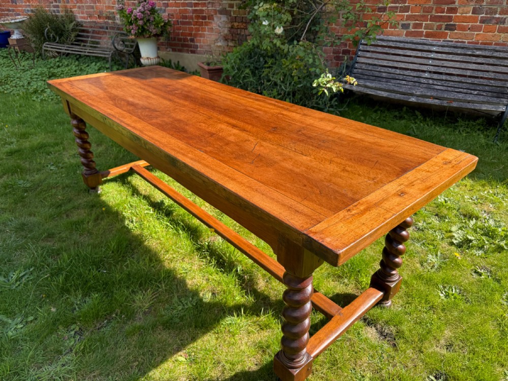 Very Large 19th Century Walnut farmhouse table View III
