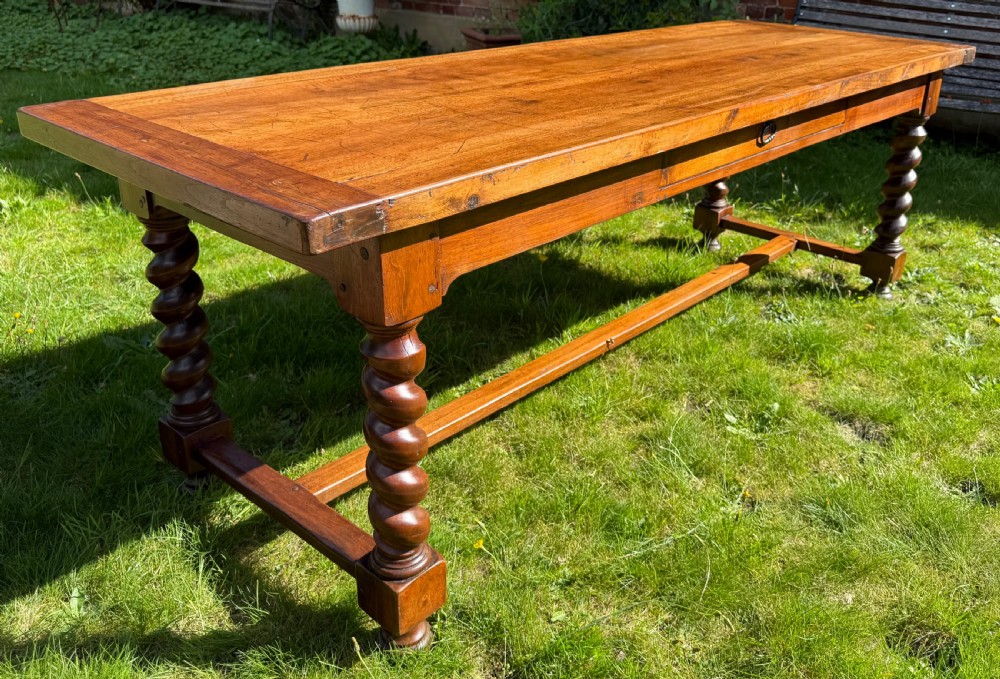 Very Large 19th Century Walnut farmhouse table View V
