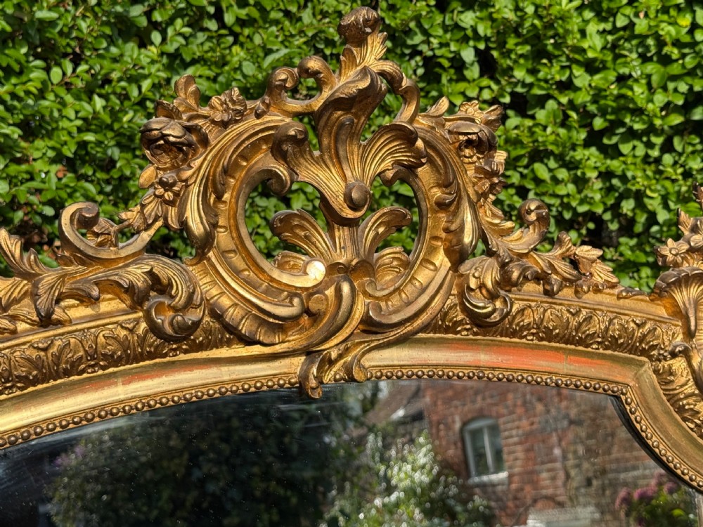 19th Century: gilt mirror in Rococo taste View II