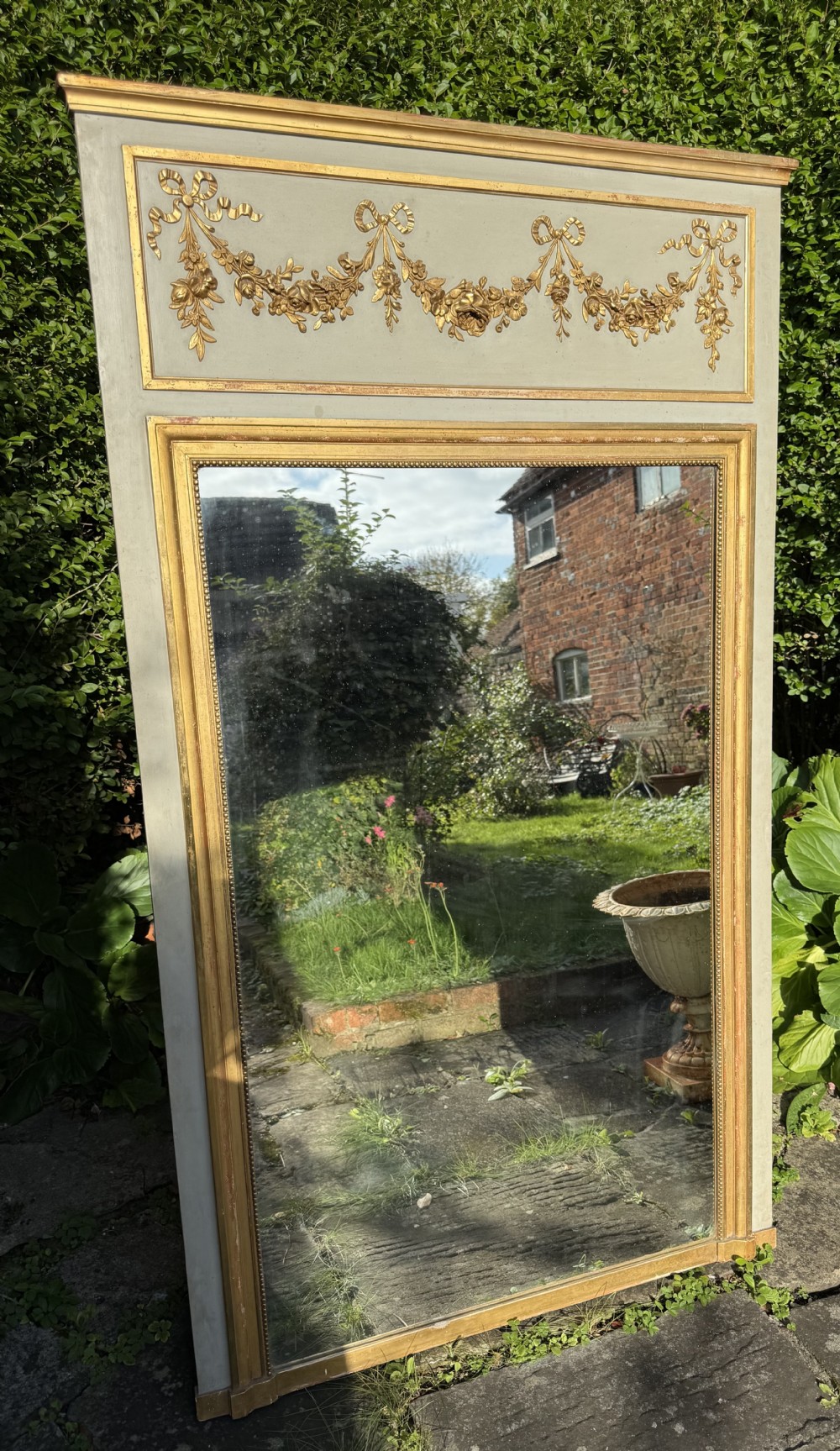 A painted and gilt Trumeau mirror  View II