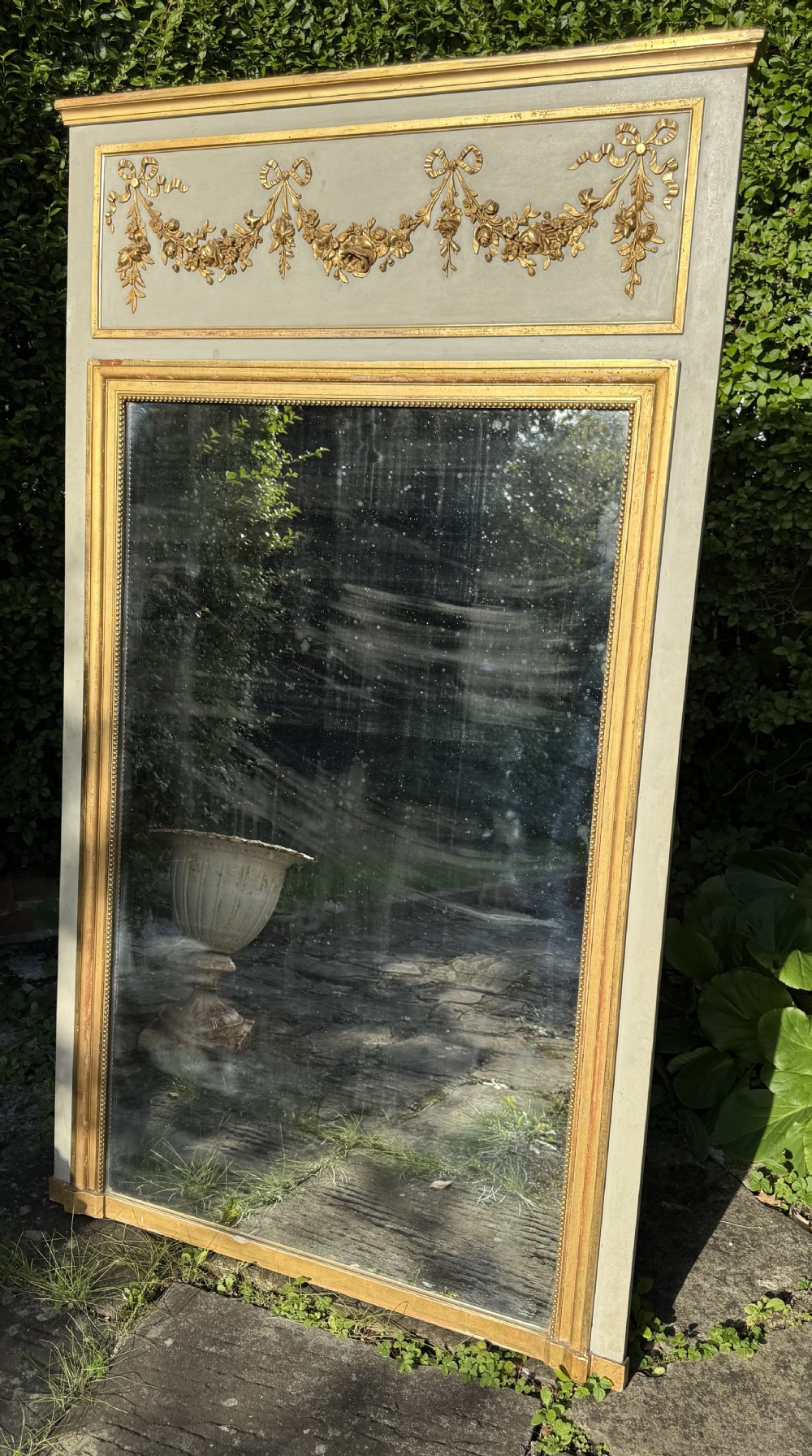 A painted and gilt Trumeau mirror  View V