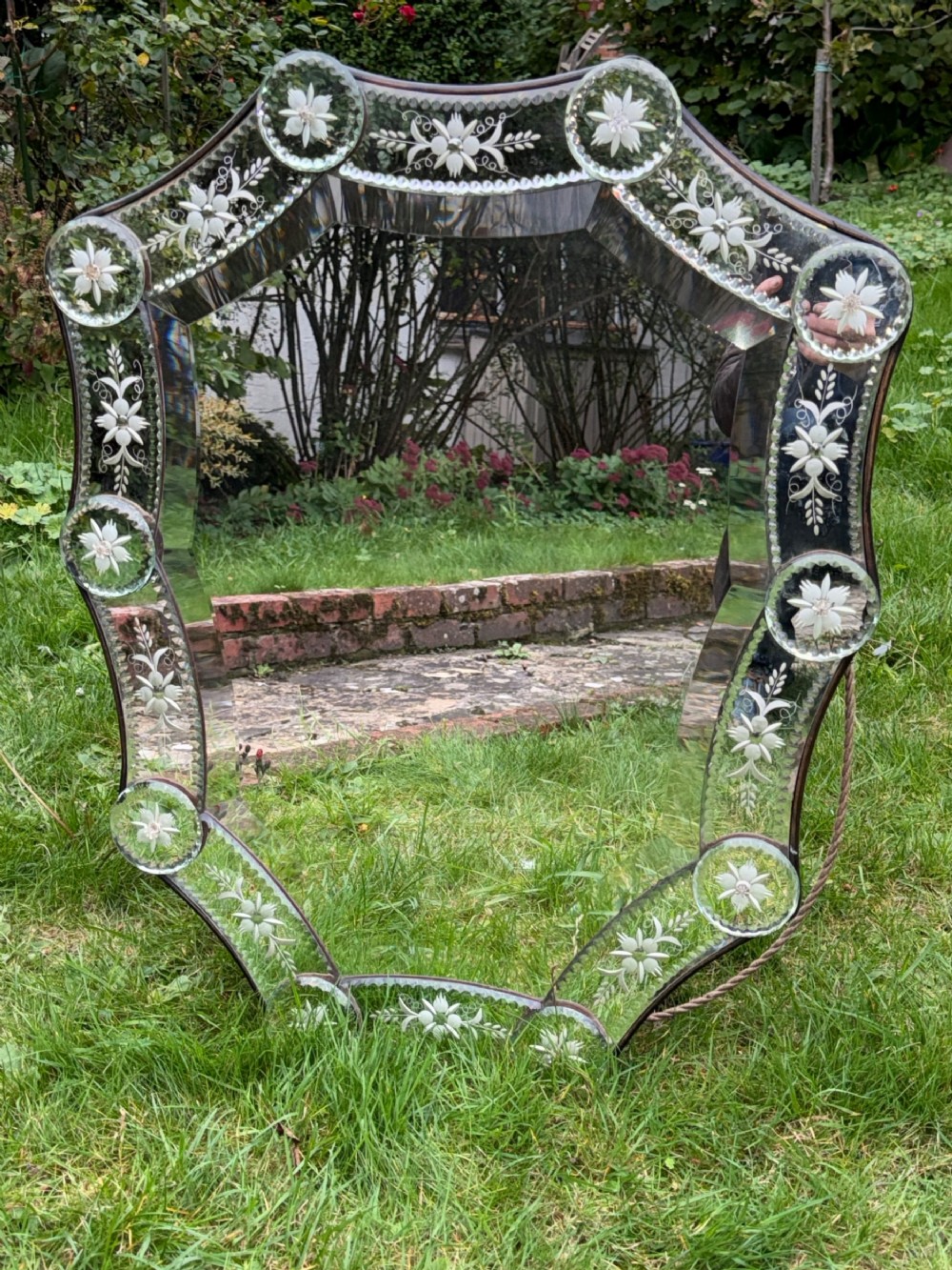 Very pretty Venetian cut glass mirror
