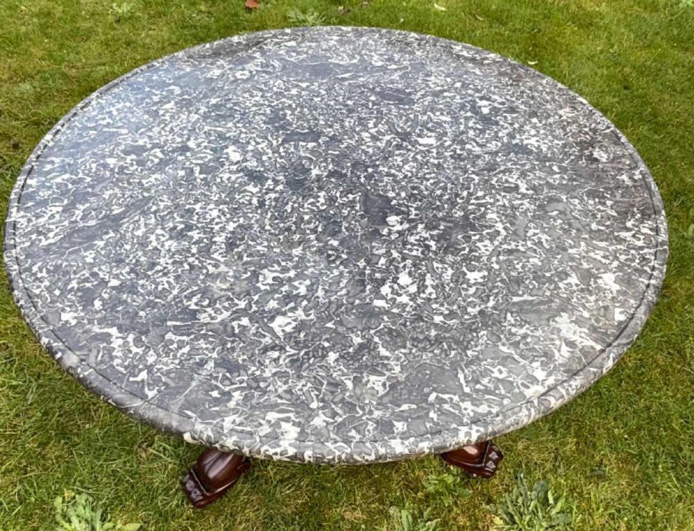 French Gueridon or centre table in flame Mahogany  View II
