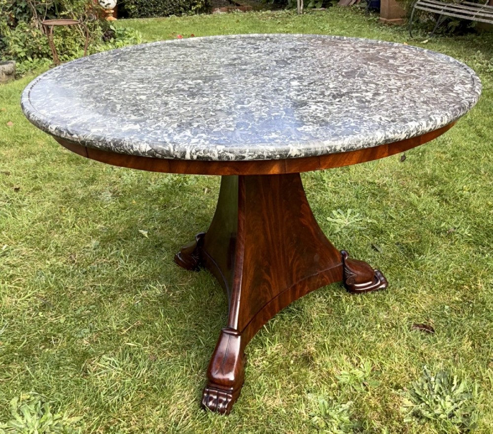 French Gueridon or centre table in flame Mahogany  View III
