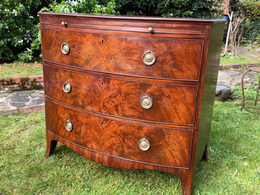 Small Regency Bow fronted chest of drawers View VII