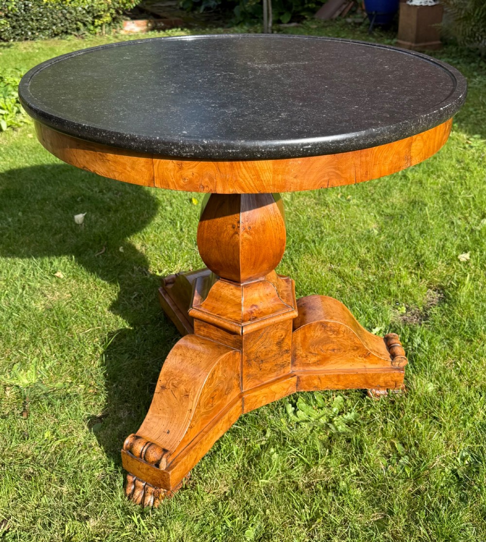 French Gueridon or centre table in burr ash