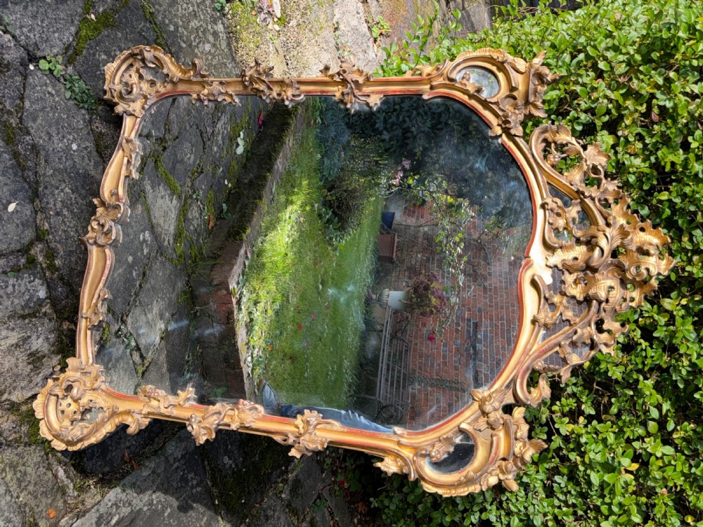 18th Century carved giltwood mirror  View II