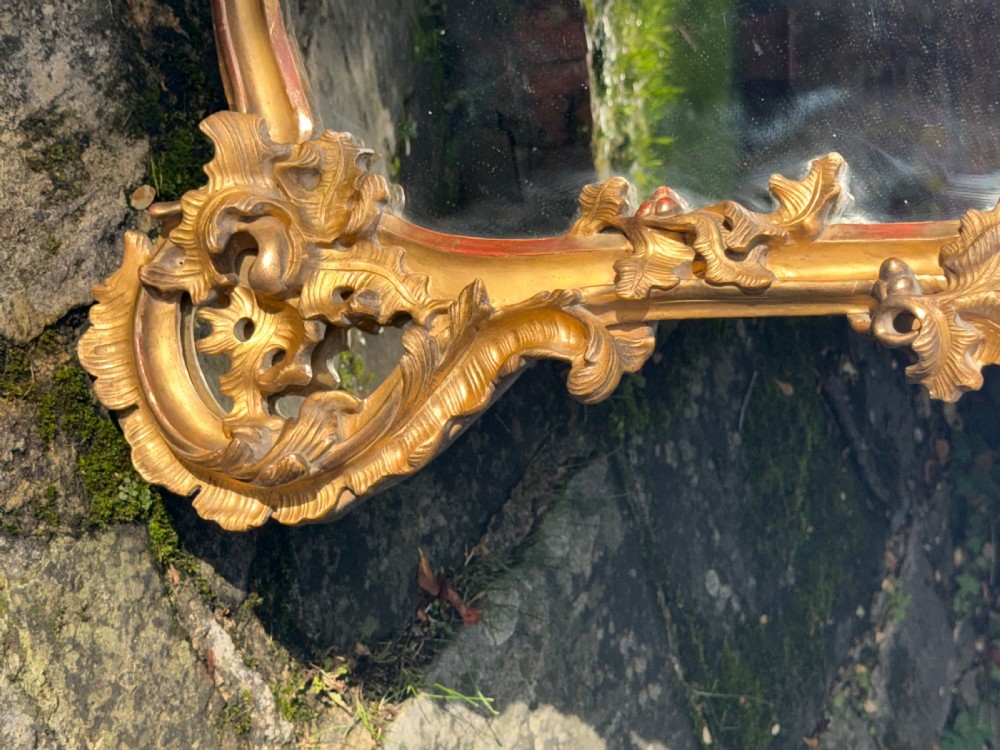 18th Century carved giltwood mirror  View III