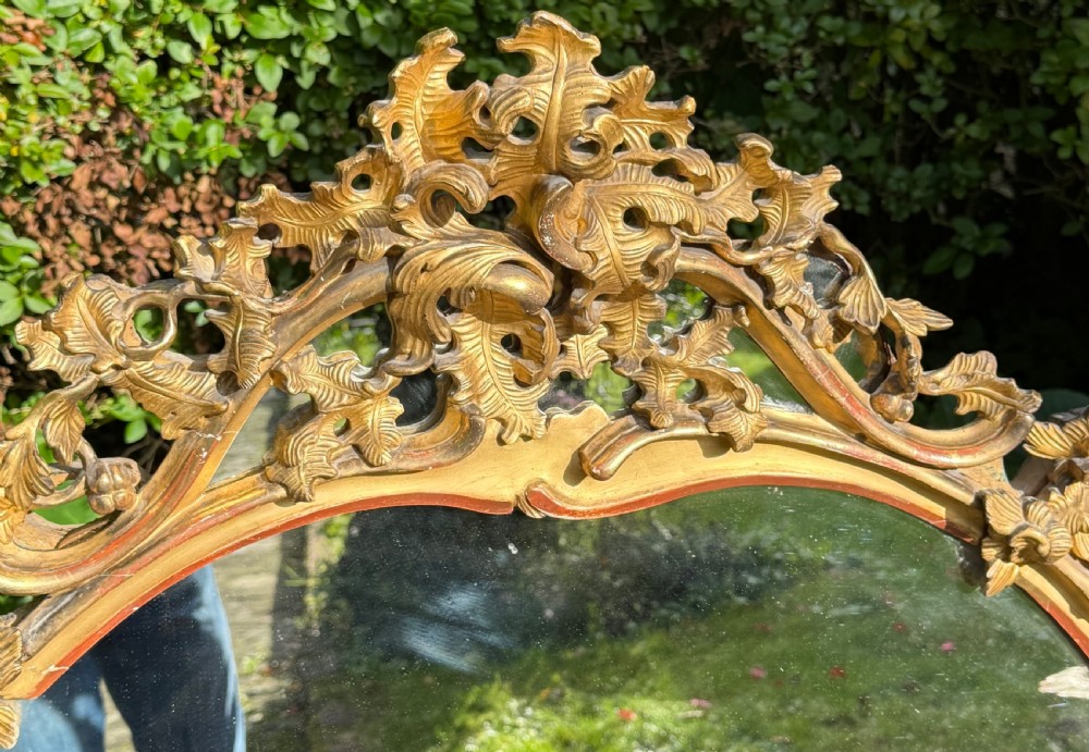 18th Century carved giltwood mirror  View V