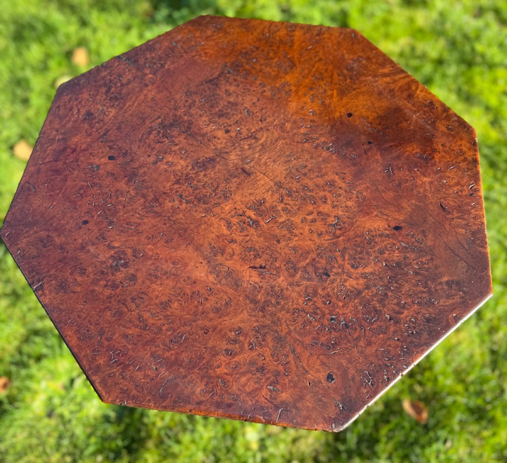 Burr oak tripod table View II