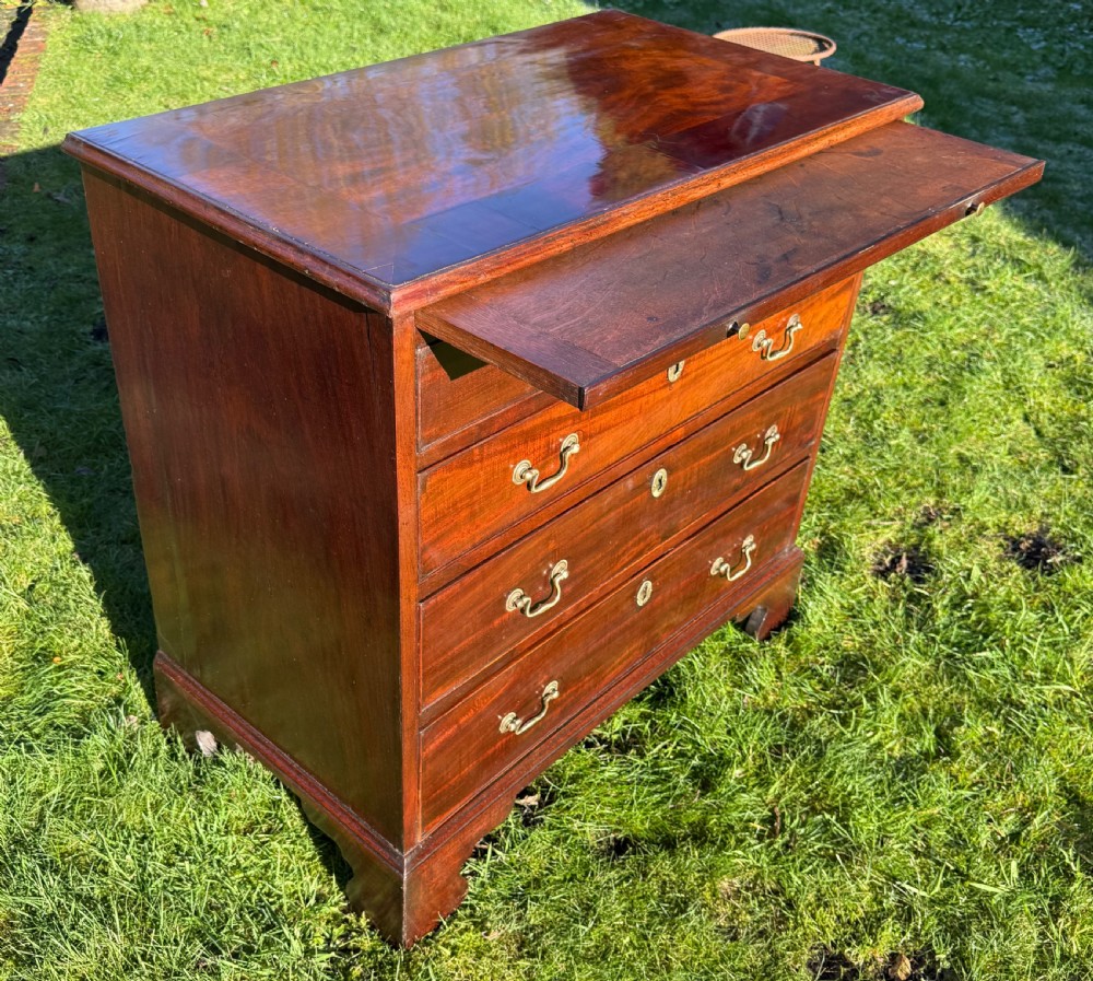 18th Century small mahogany chest of drawers  View V