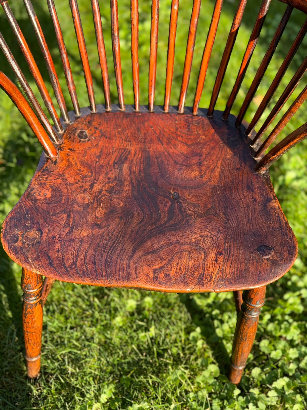 Yew wood and elm Windsor armchair  View II