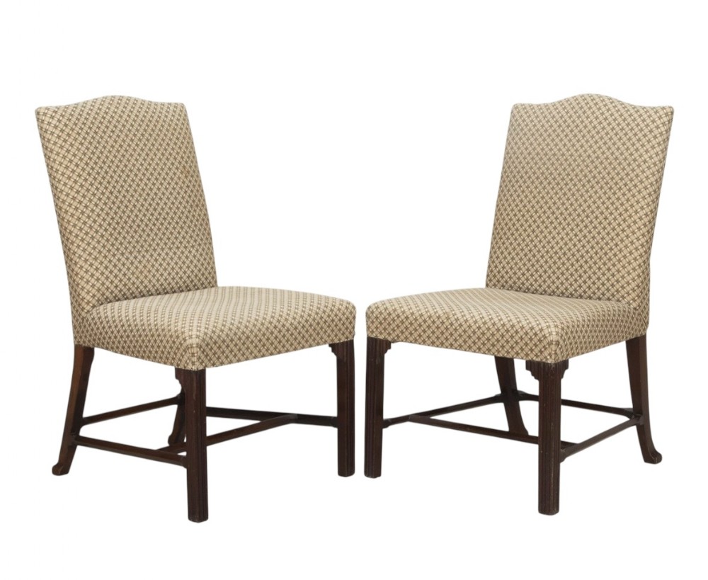 Pair of Georgian Chippendale Style & Period Side Chairs