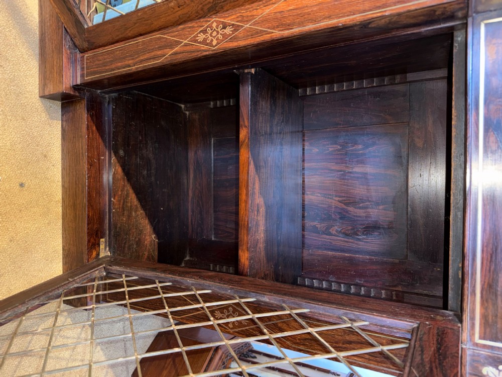 Regency rosewood Breakfront bookcase View V