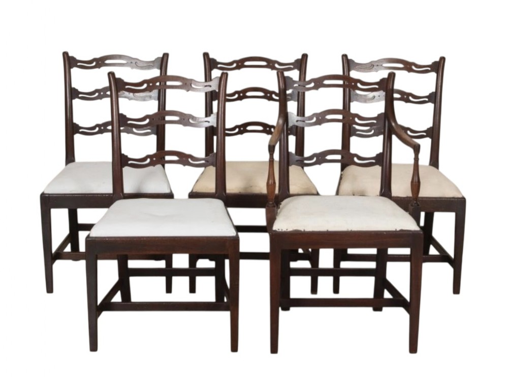 Set Of 5 18th Century Georgian Mahogany Chairs 