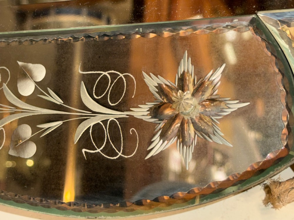 Cut and etched glass Venetian mirror  View II