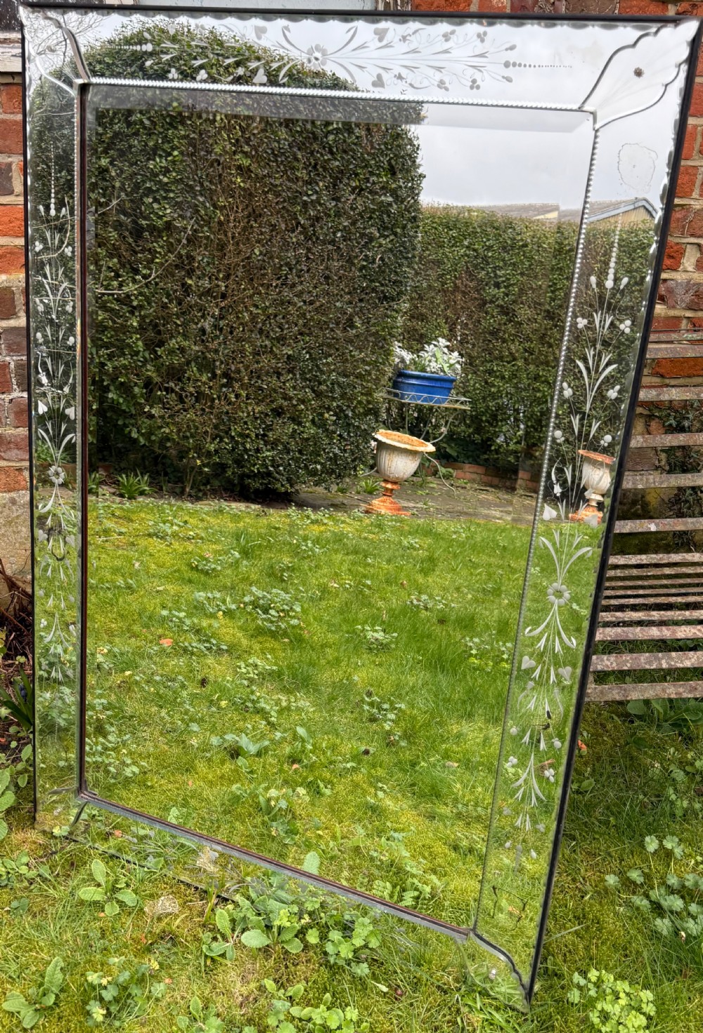 Large engraved Venetian mirror  View V