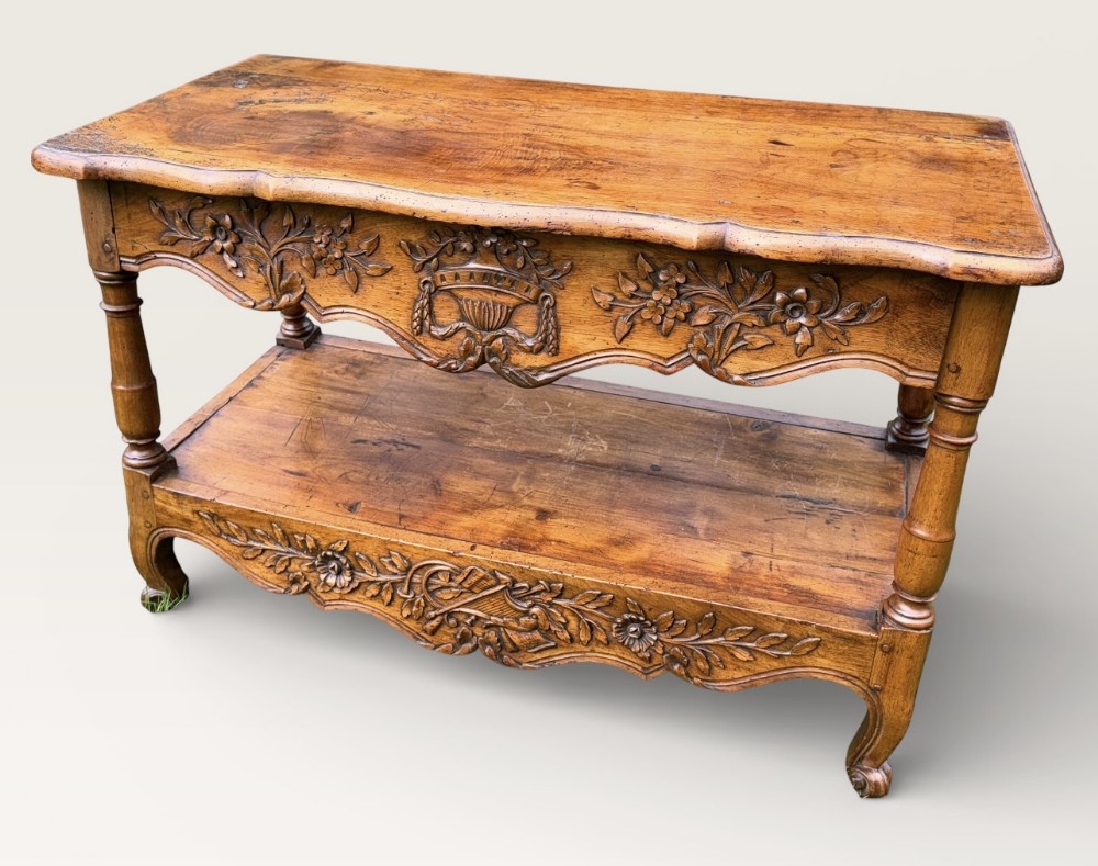 18th Century walnut side table with drawer