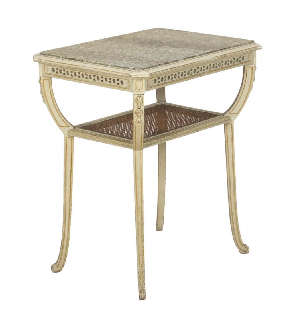 Early 20th C French Painted Occasional Table   