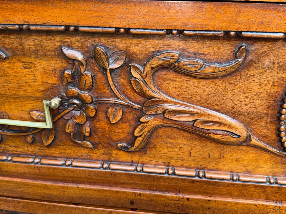 18th Century carved walnut country commode  View V
