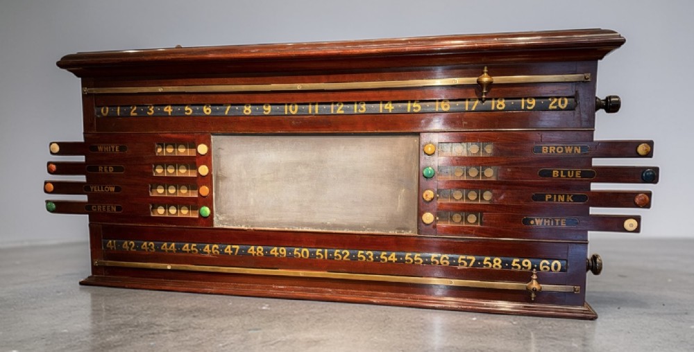 Large 19th Century snooker scoreboard in Mahogany 