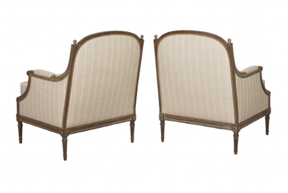 Pair Of Early 20th C French Walnut Armchairs View IV