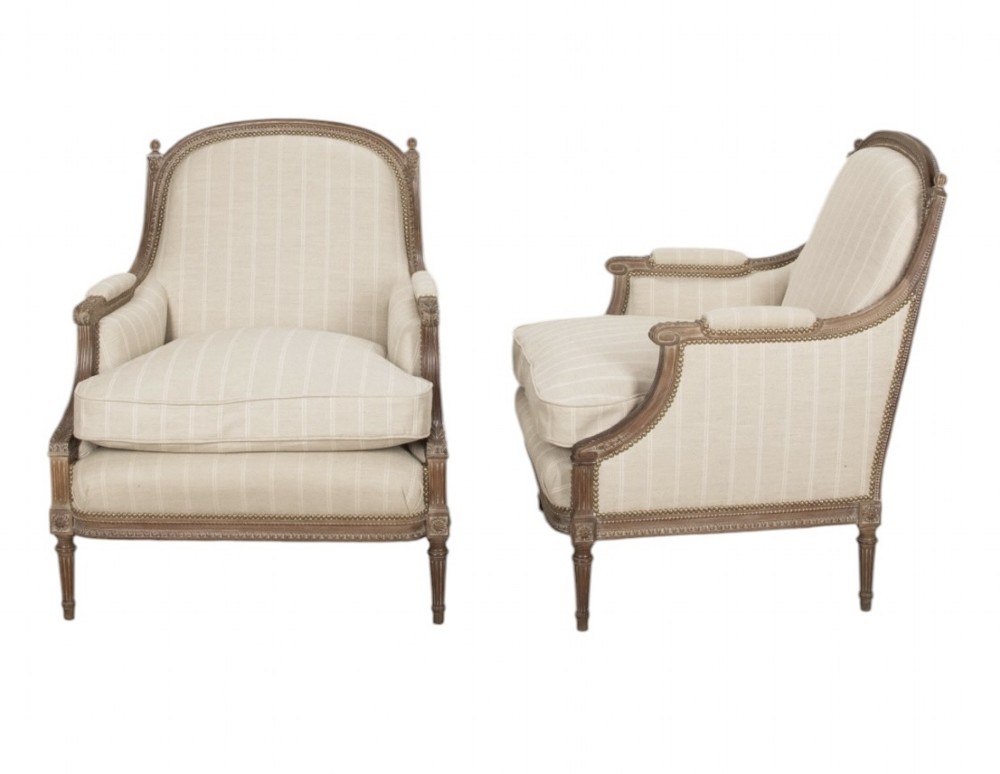 Pair Of Early 20th C French Walnut Armchairs View V