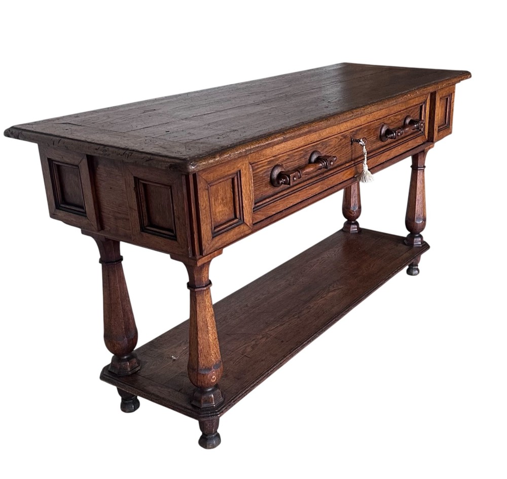 19th C French Oak Serving Table