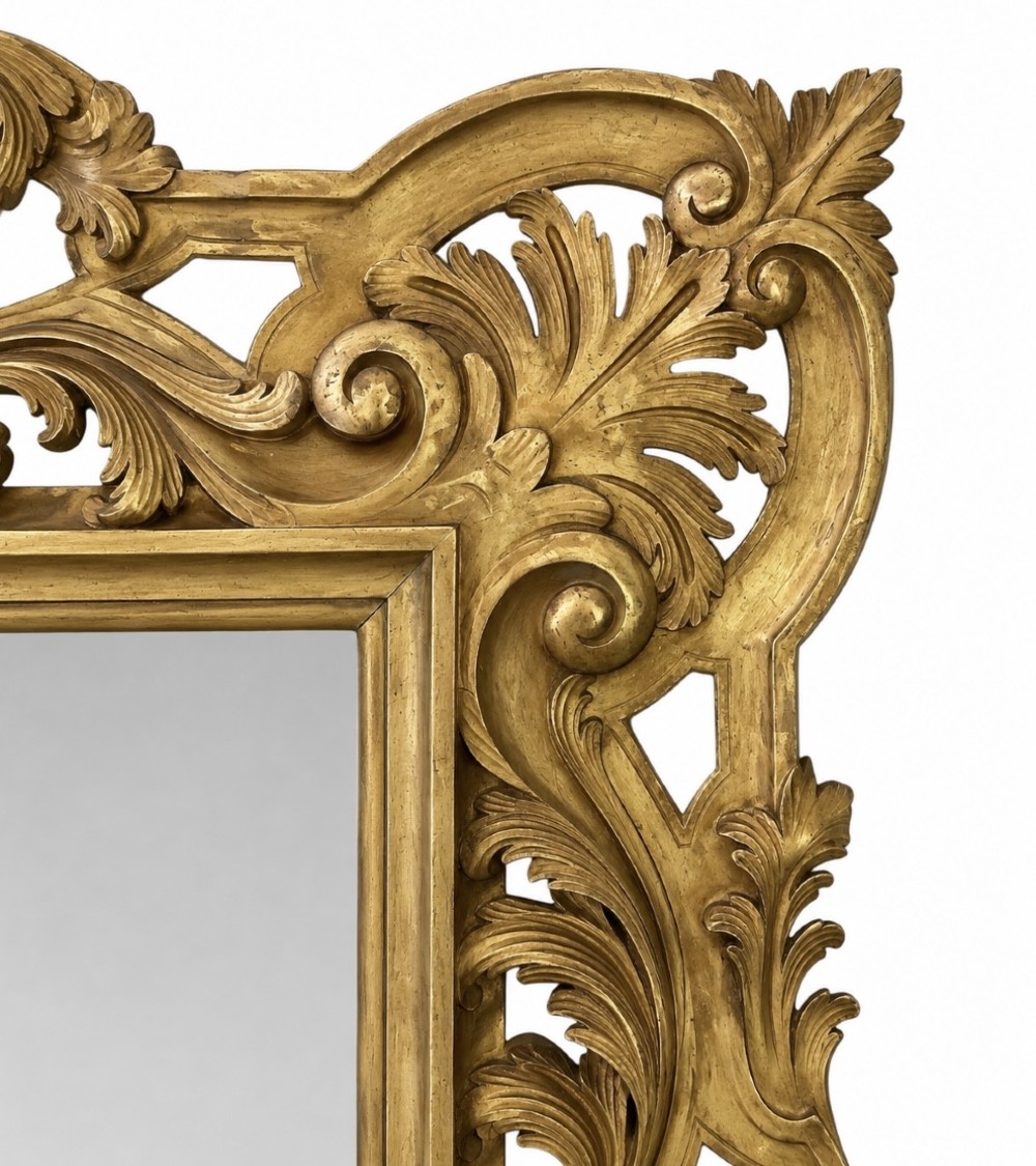 Large 19th C French Carved Parcel Gilt Mirror View II