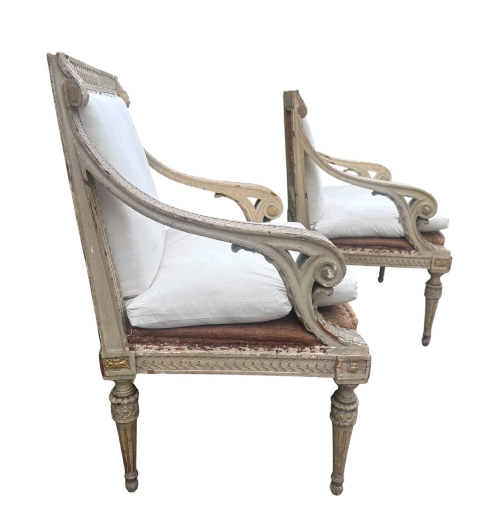 Pair of 19th C Piedmontese Armchairs View IV