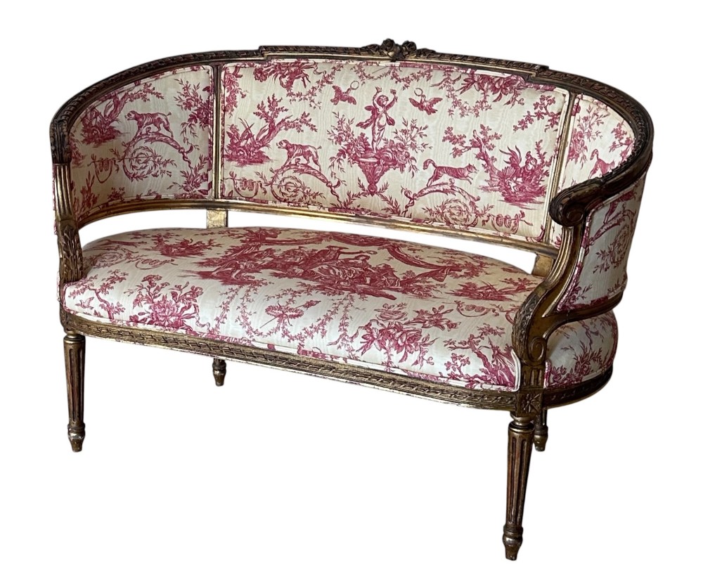 19th C French Louis XV Style Sofa or Canapé View II