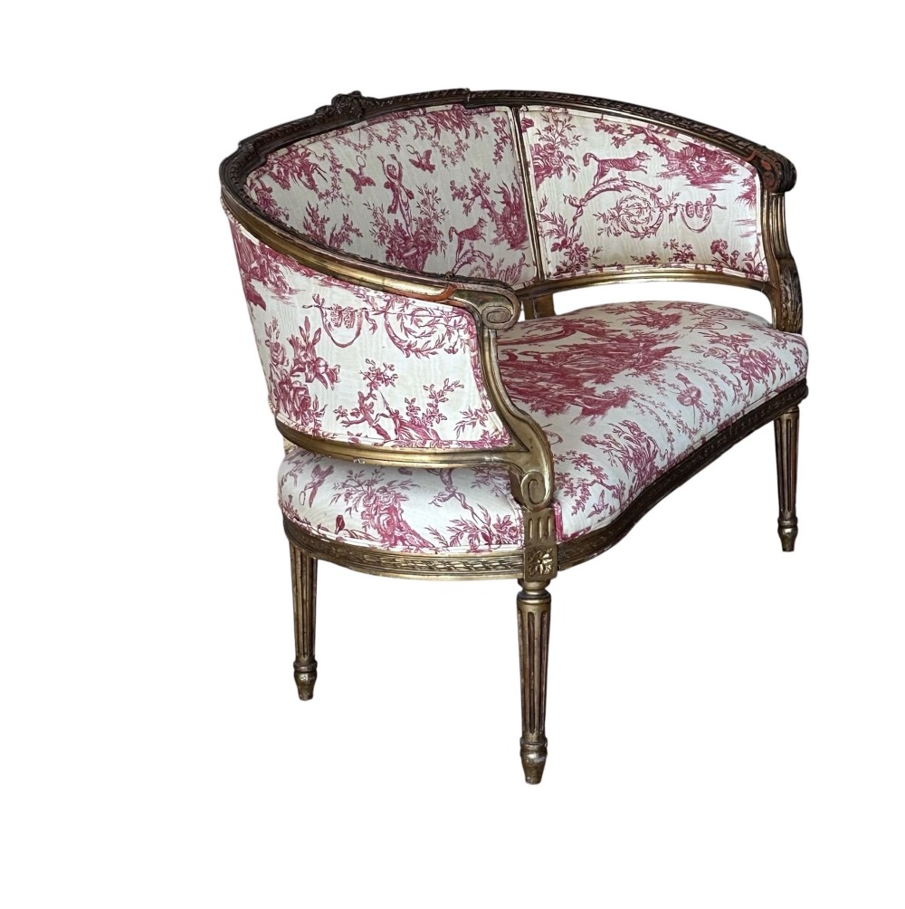 19th C French Louis XV Style Sofa or Canapé View III