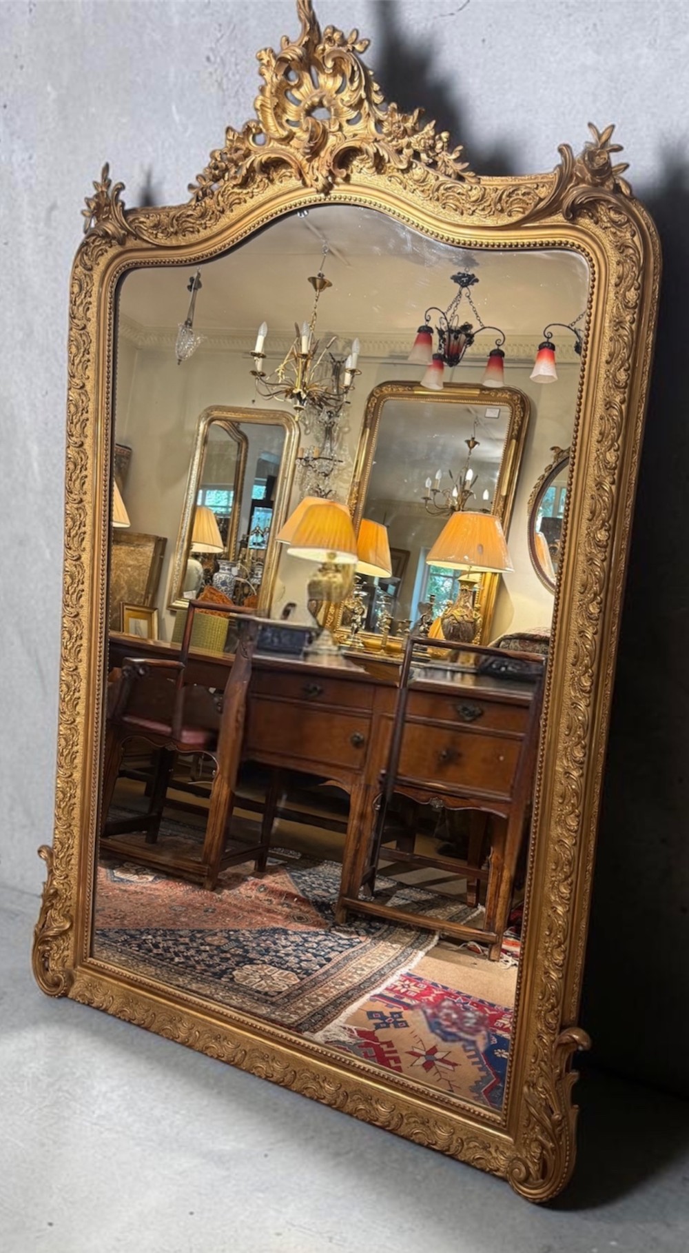 Very large 19th Century gilt mirror