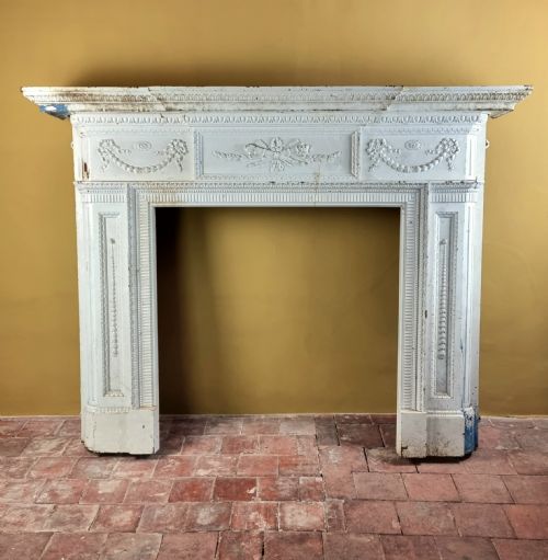 A Large 19th Century Cast Iron Fire Surround.