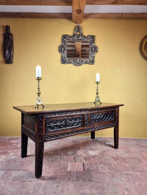 A Late 17th - Early 18th Century Gothic Rent Table.