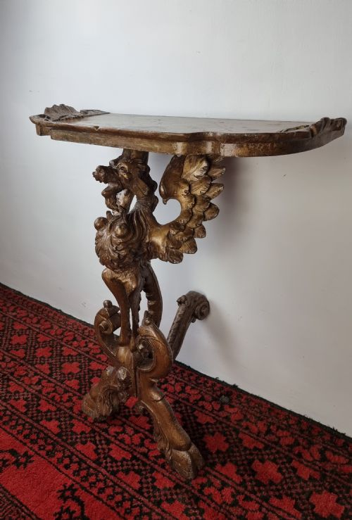A 19th Century Gilt Carved Console Table.