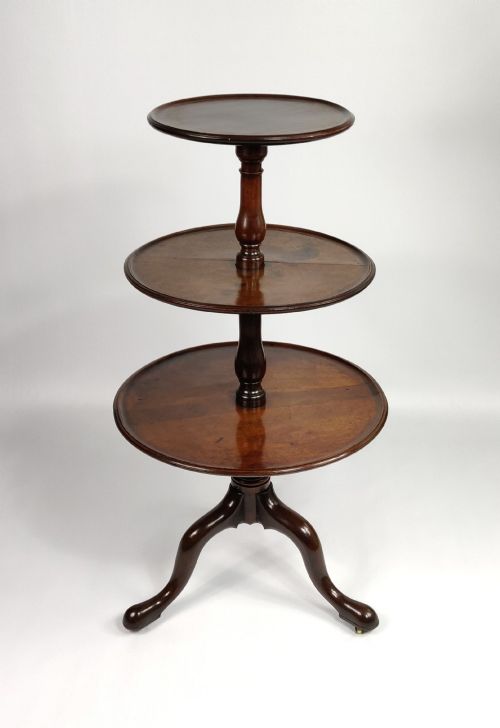 A George III Three Tier Mahogany Dumbwaiter.