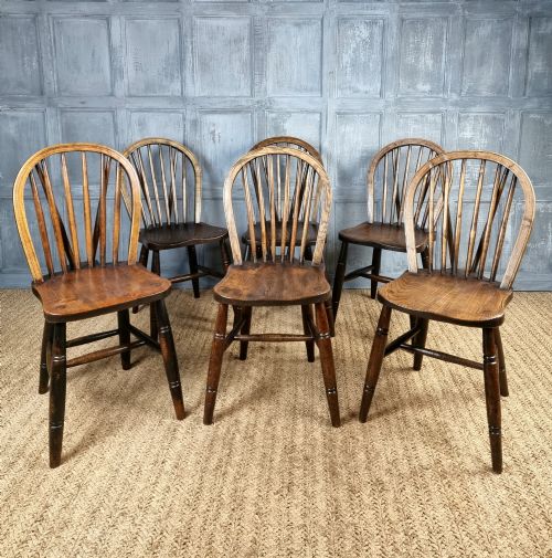 A Near Set of 6 Country Chairs.