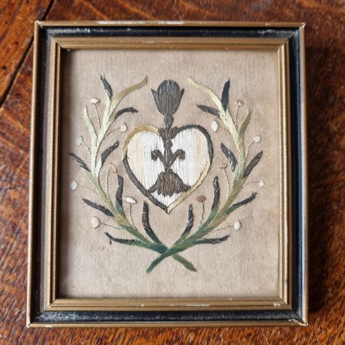 A Small 18th Century Silk Picture.